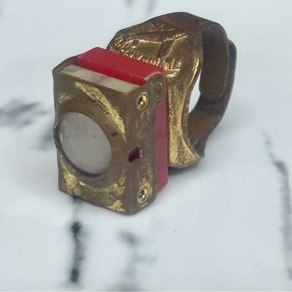 Vintage 1940s-50 Sky King Yellow Fury Magni-Glo Pen Ring Peter Pan Mail In Toy